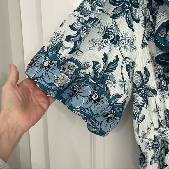 Tuckernuck Love The Label 
Beryl Blue Print Remy Mini Dress.    11 - Picture 7 of 13